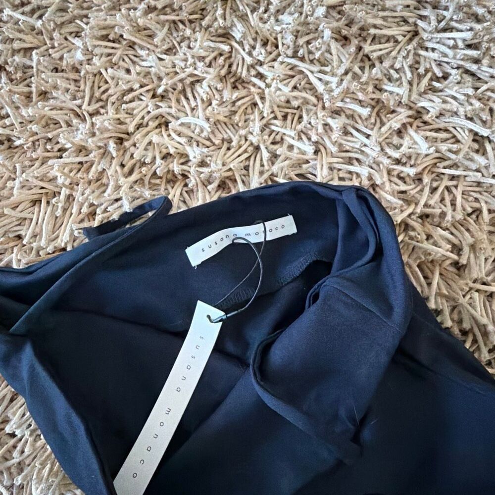 Susana Monaco Essential String Top in Midnight Size S - Picture 5 of 6